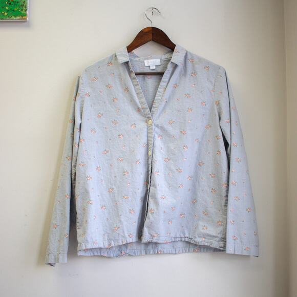 Love by GAP Floral Chambray Pajama Set Size Large - Picture 2 of 13